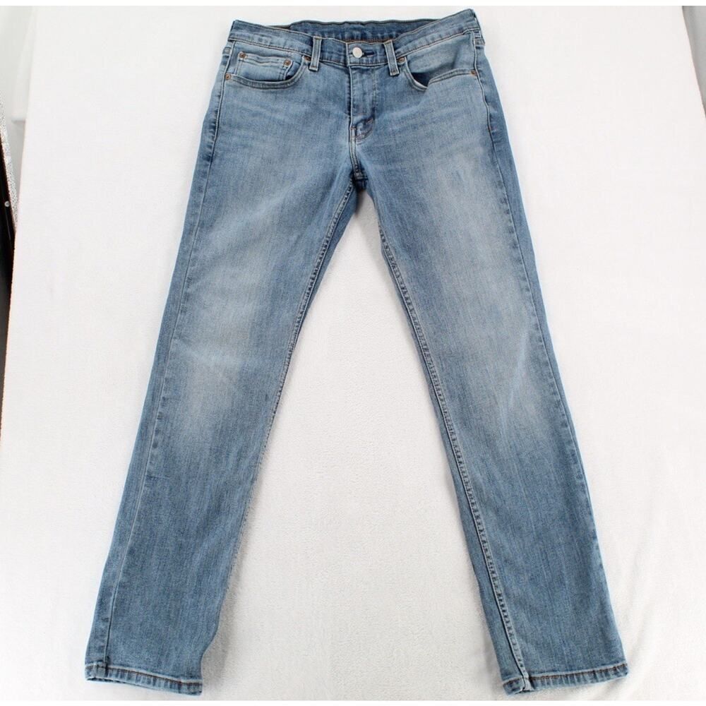 Levi's Blue 511 Cotton Blend Straight Leg Mid Rise Mens Denim Jeans Size 32x32